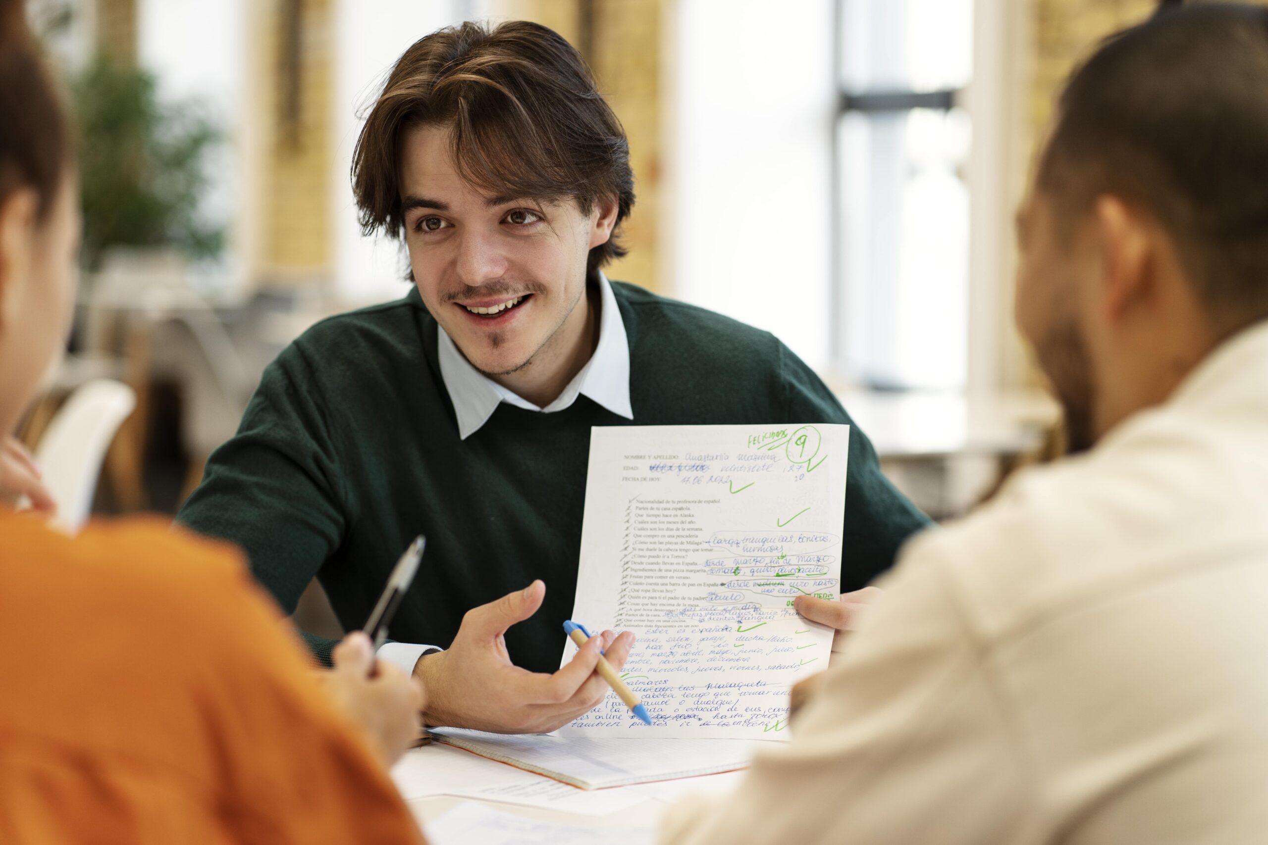 Empathic coach guiding client through breakthrough